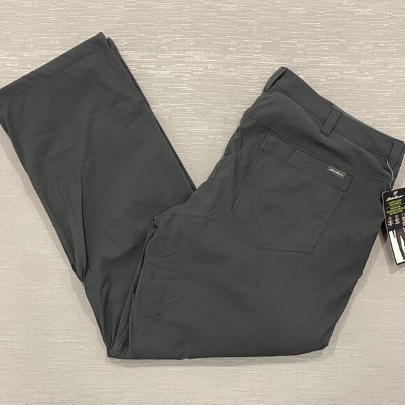 Eddie Bauer Fleece Lined Tech Pants Mens 40 x 30 Gray Water Repellent Insulated - Picture 2 of 14
